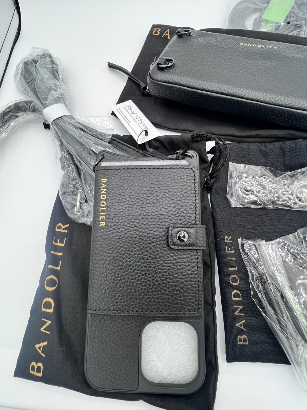 BANDOLIER Bundle Black Hailey Case, Expanded Pouch, 4 straps NWT 13 ProMax - Picture 8 of 11